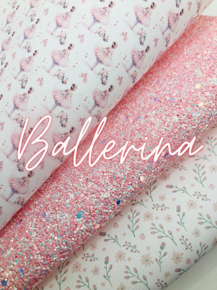 Baby Pink Ditsy Watercolour Ballerina Chunky glitter fiver friday bundle