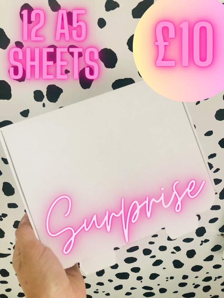 12 X A5 FABRIC SHEETS TENNER TUESDAY - FABRIC SURPRISE BOX