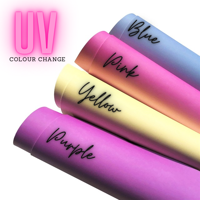 PURPLE - UV Light reactive Colour changing leatherette