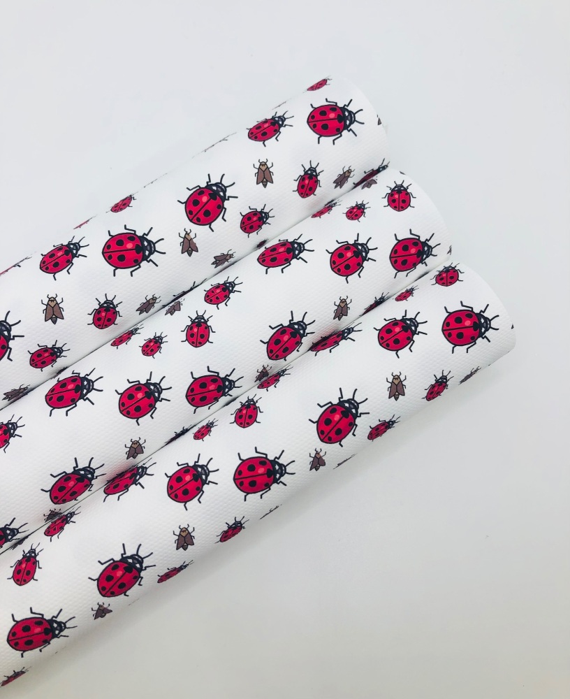 1630 - Lady Bird Lady bug love bug printed canvas fabric sheet