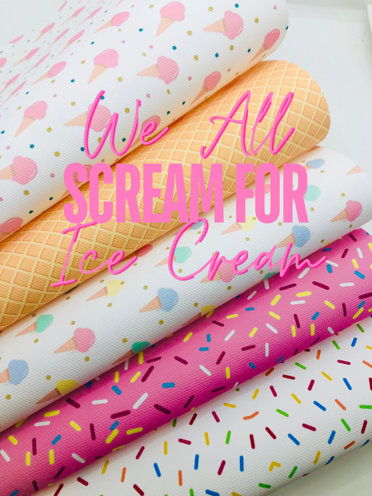 We all scream for ice cream printed canvas fiver friday bundle