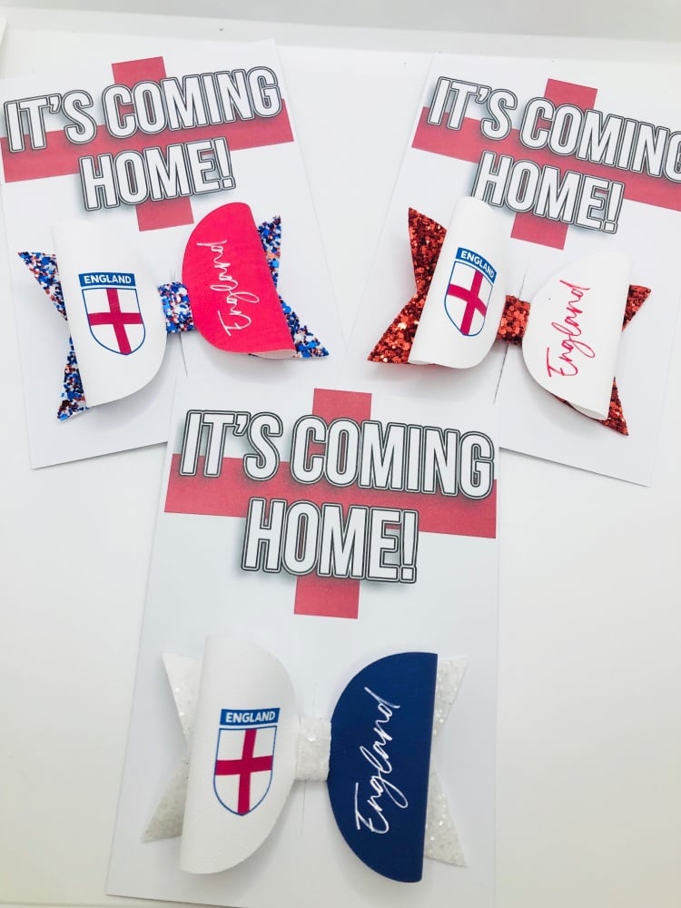 Its Coming Home England Football Printed bow card (pack of 10)