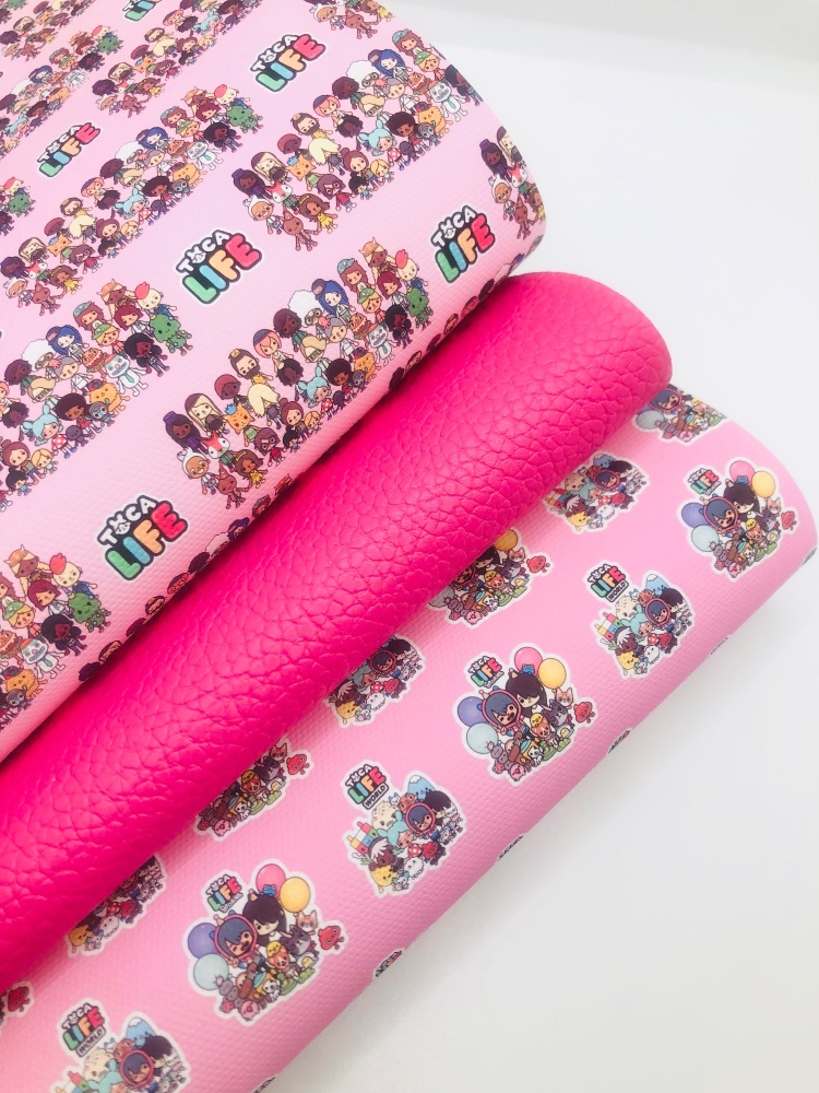 Toca Boca Life Pink Litchi printed fiver friday bundle