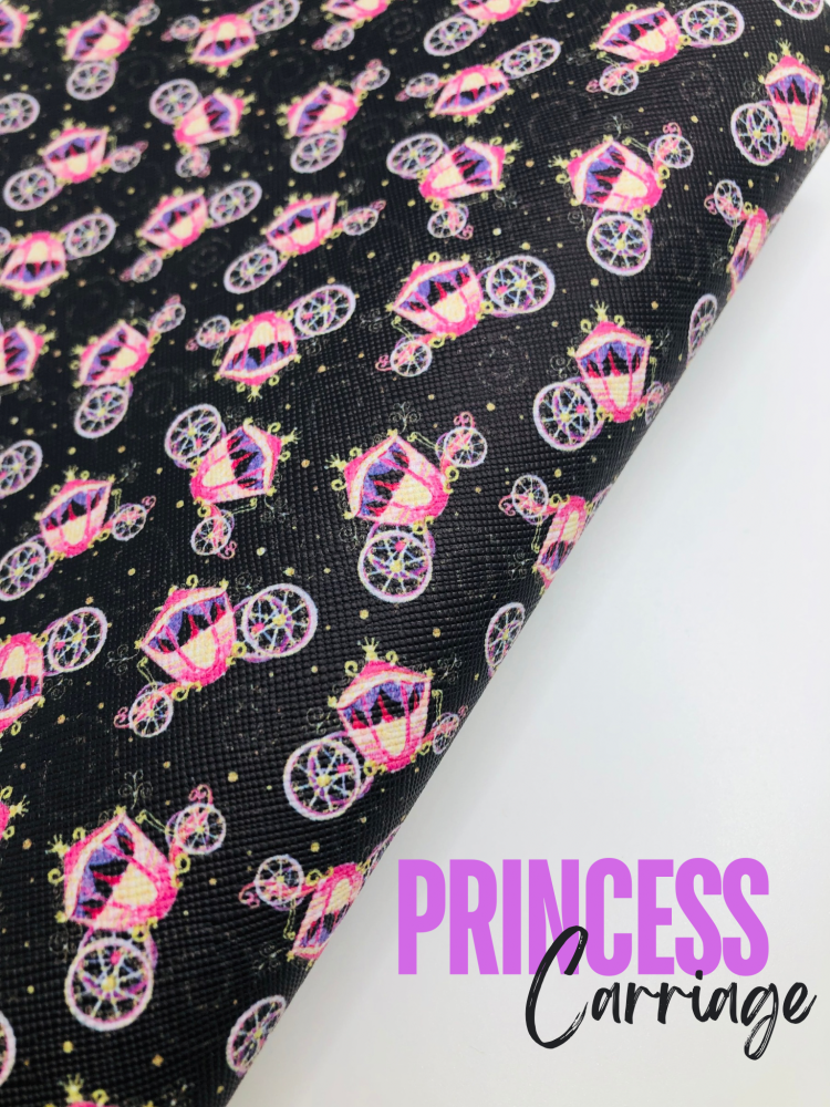 Black Princess Carriage printed leather
