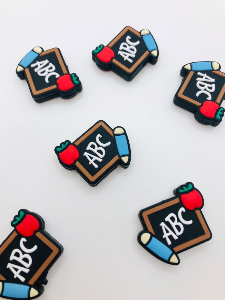 3D ABC School Chalkboard embellishment resin flatback embellishment