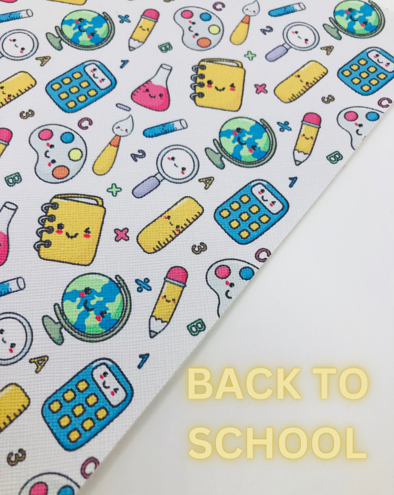 A5 SCHOOL -Kawaii Globe Notebook School accessories printed leatherette fabric