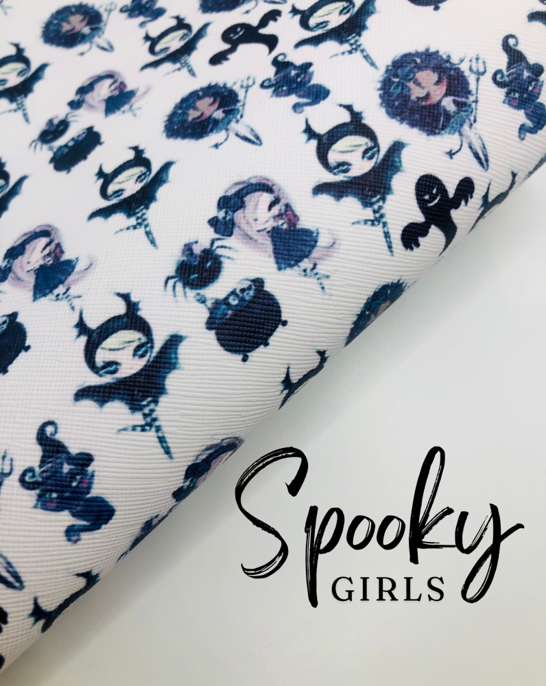 Spooky Halloween Girls Printed leatherette fabric