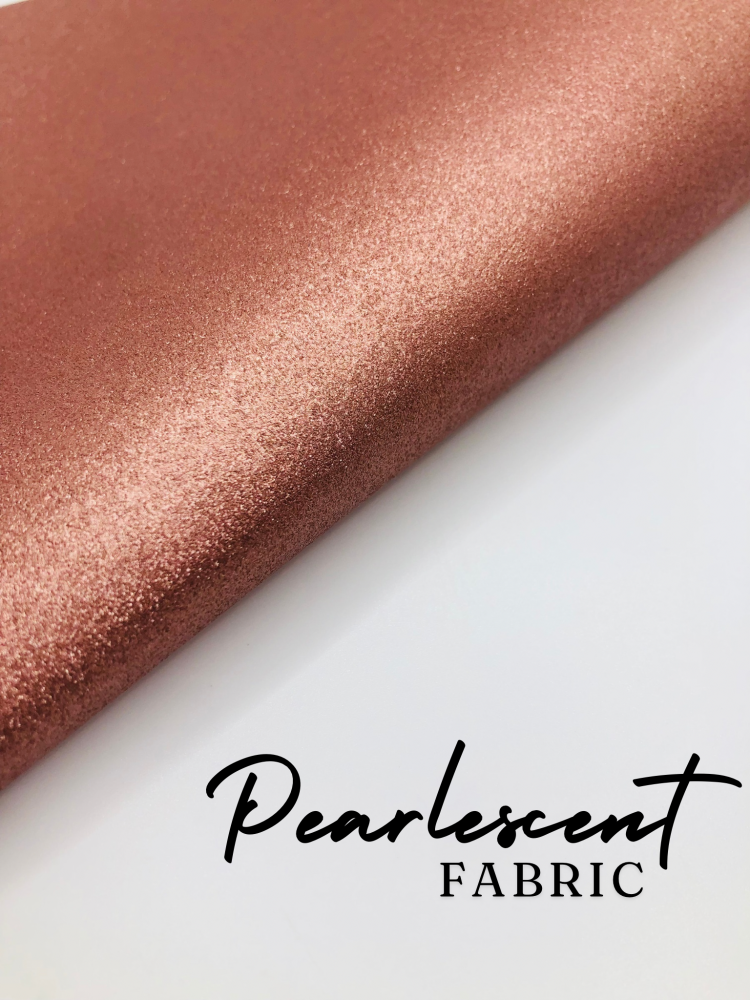 Pearlescent rose gold fabric sheet 