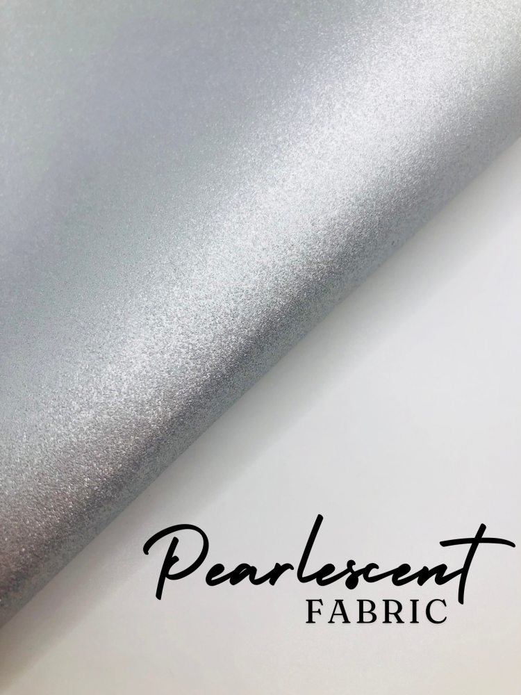 Pearlescent silver fabric sheet 