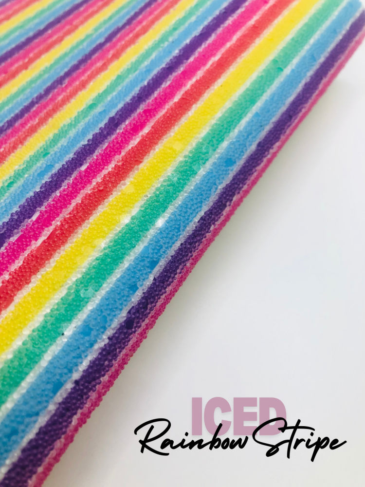 Iced Rainbow stripe luxury high quality Chunky Glitter