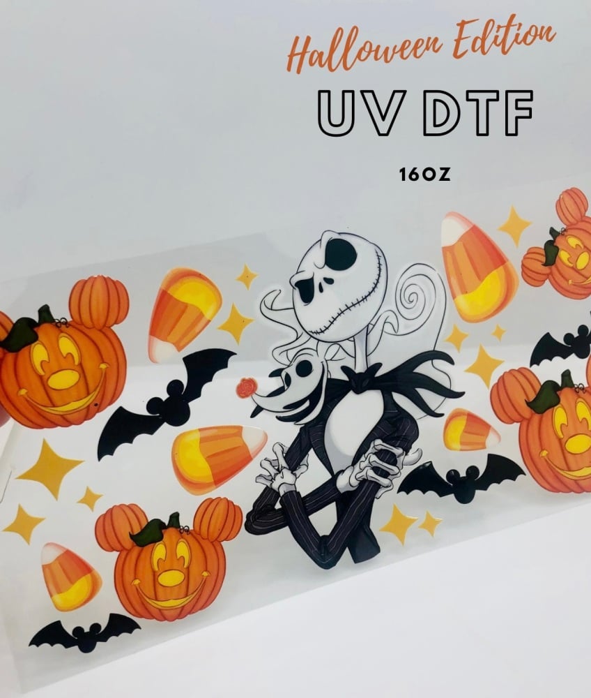 HALLOWEEN JACK MINNIE PUMPKIN WRAP 16OZ + UV DTF TRANSFER