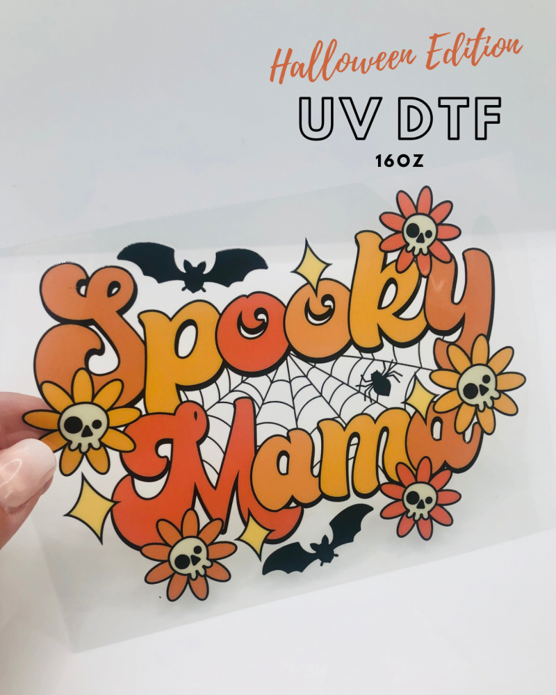 SPOOKY MAMA HALLOWEEN WRAP 16OZ + UV DTF TRANSFER