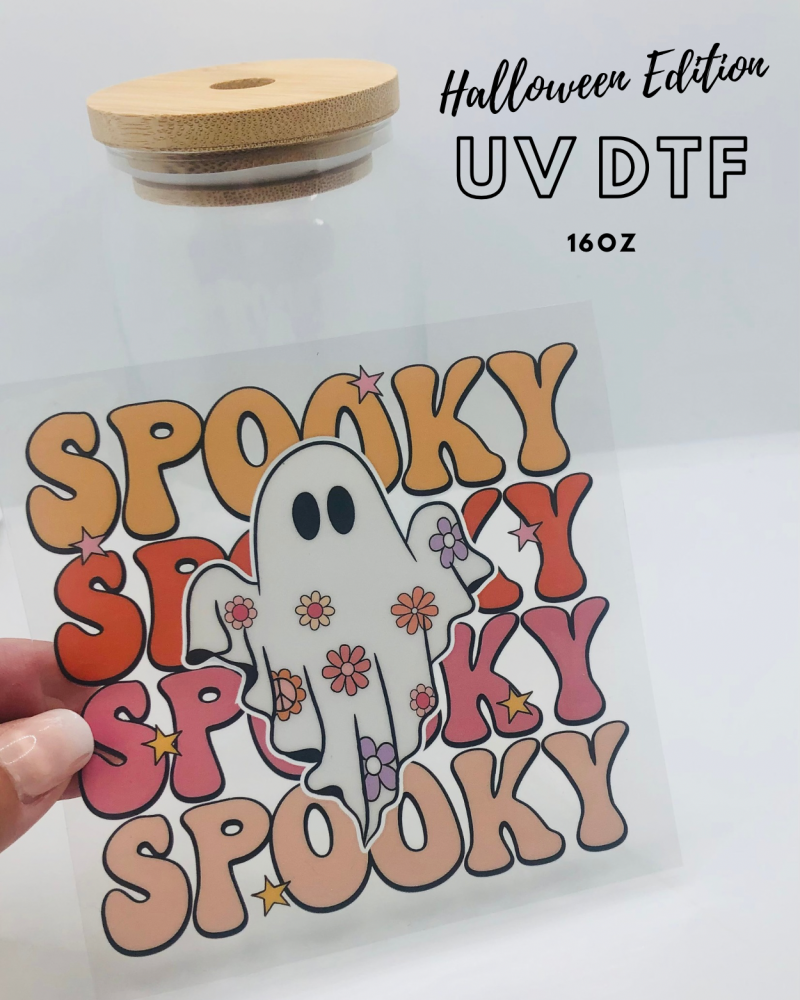 SPOOKY  HALLOWEEN 16OZ + UV DTF TRANSFER