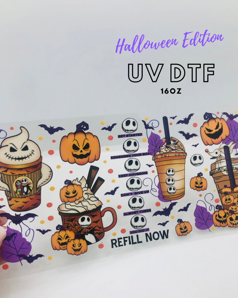 JACK PUMPKIN HALLOWEEN WRAP 16OZ + UV DTF TRANSFER