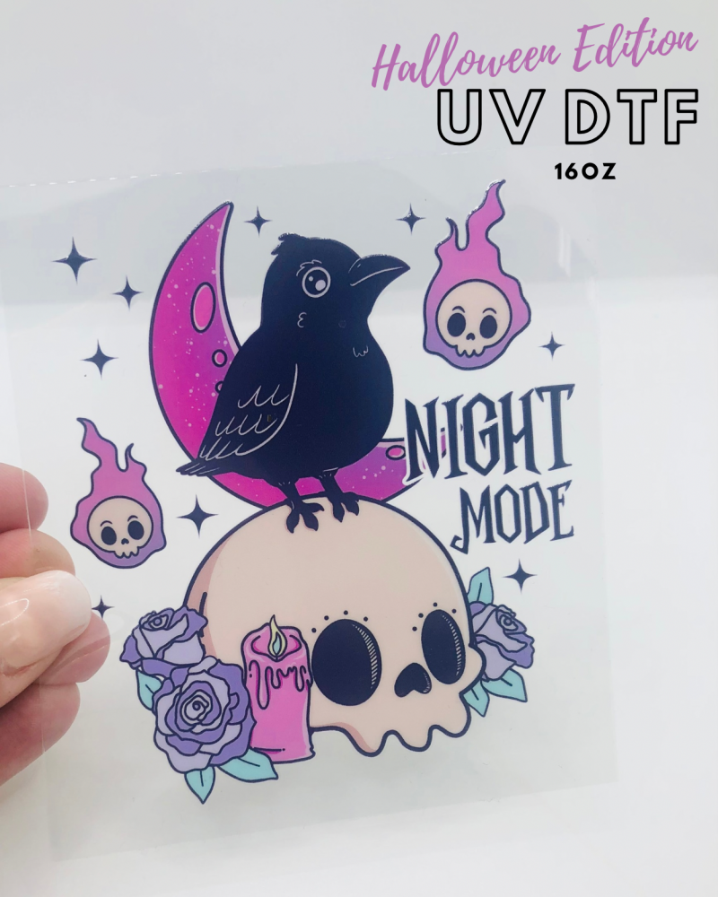 NIGHT MODE HALLOWEEN 16OZ + UV DTF TRANSFER