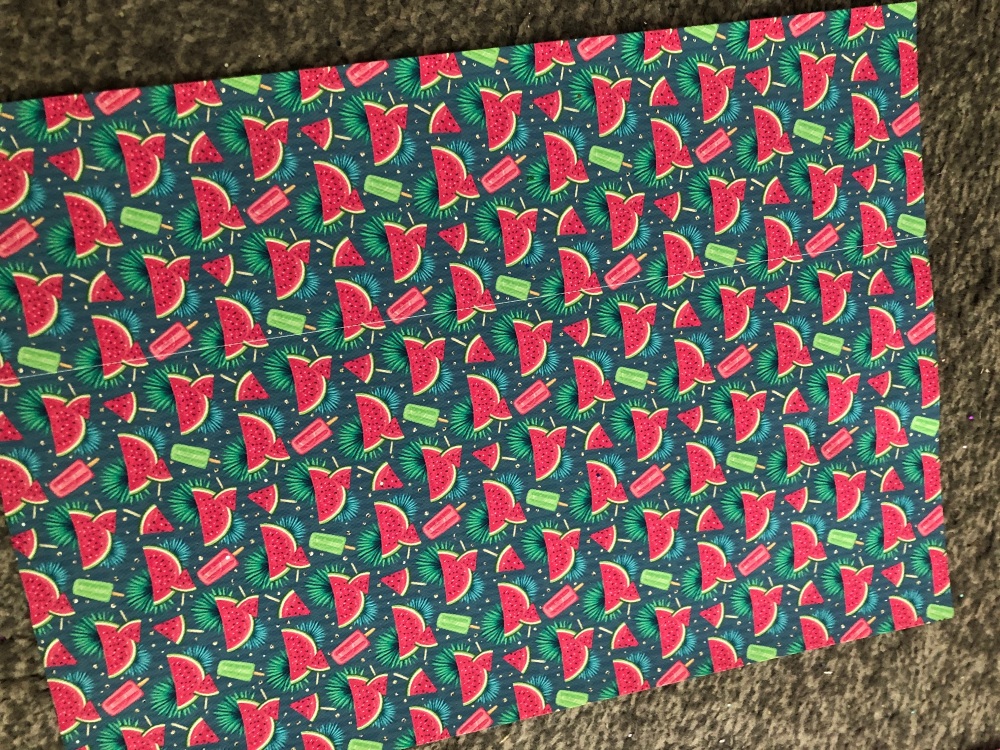 A4 SEAM LINES SHOWN ON SOME OF PRINT NEON WATERMELON