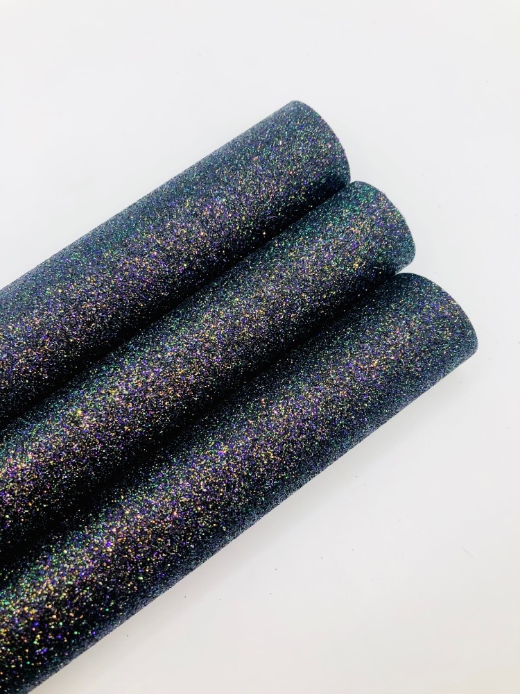 LUXURY - Haunted Black Fine Glitter Fabric