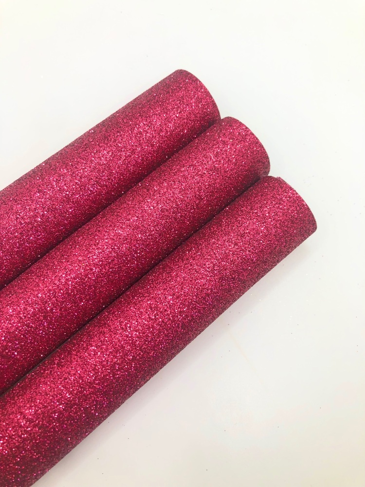 LUXURY - Burgundy Red Fine Glitter Fabric