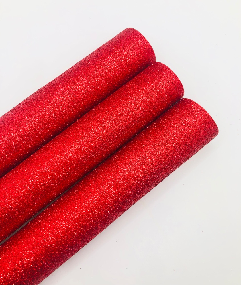 LUXURY - Red Fine Glitter Fabric