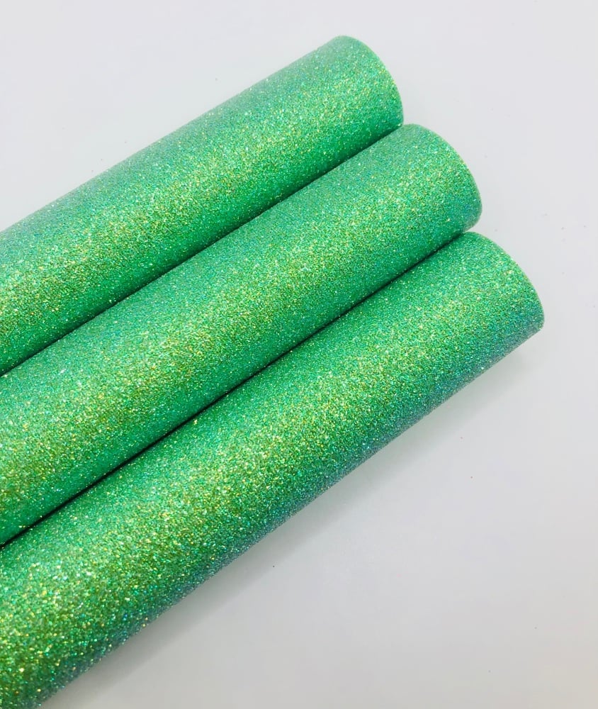 LUXURY - Lime Green Fine Glitter Fabric