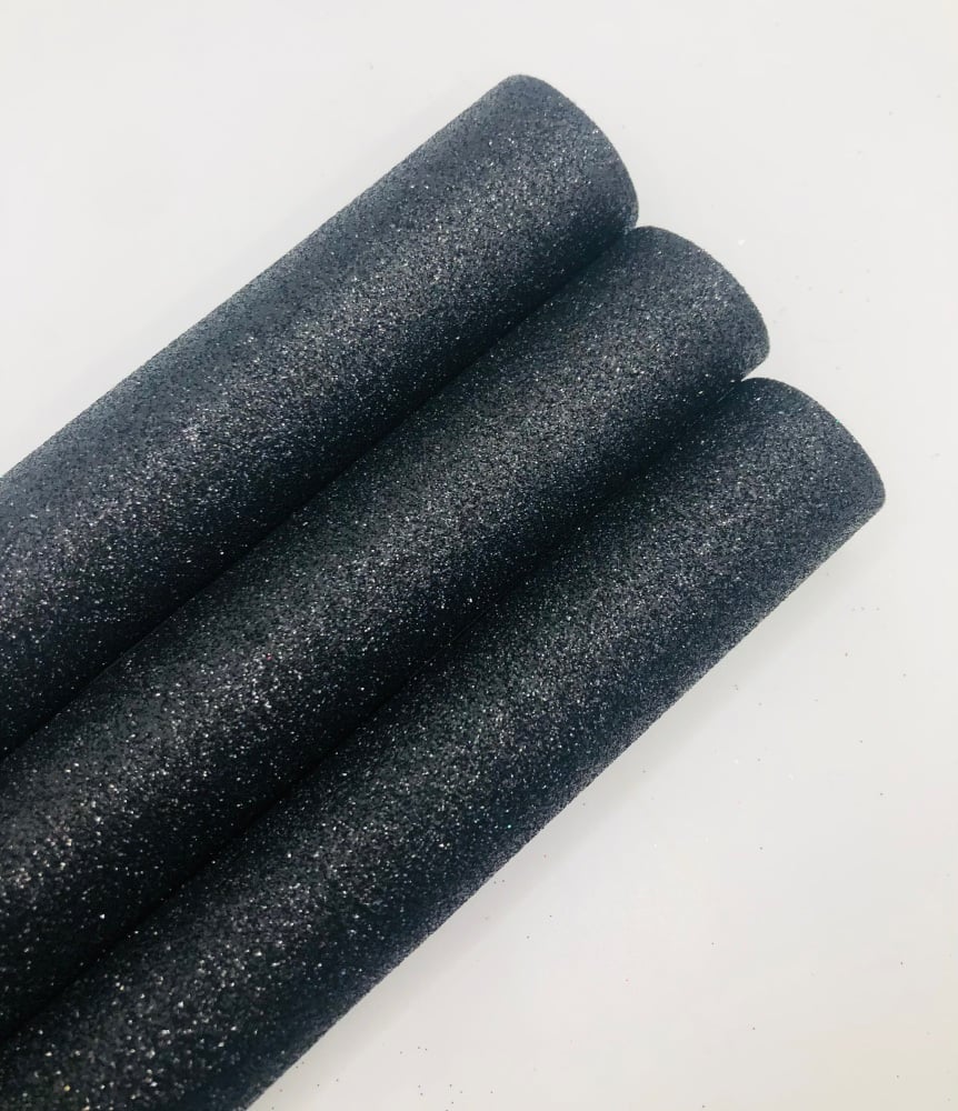 LUXURY - Black Fine Glitter Fabric