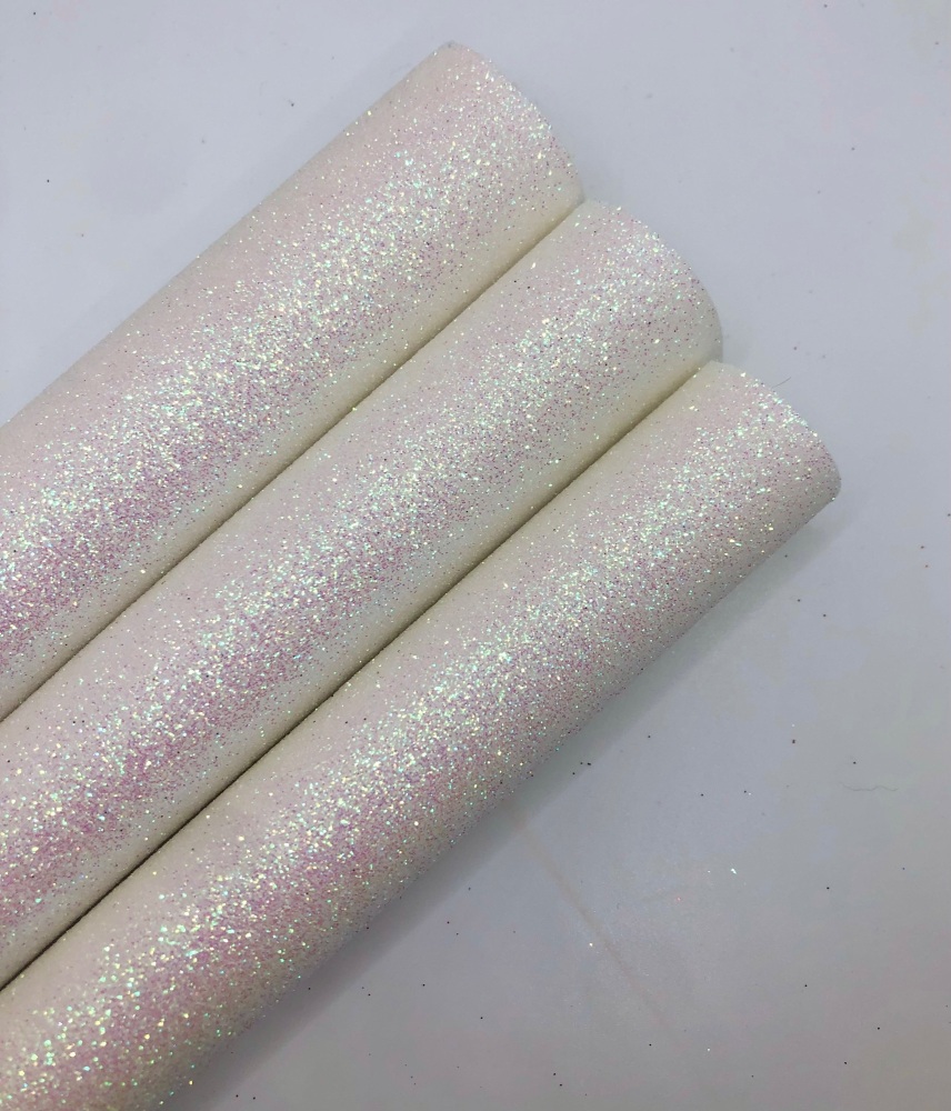 LUXURY - White Magic Fine Glitter Fabric