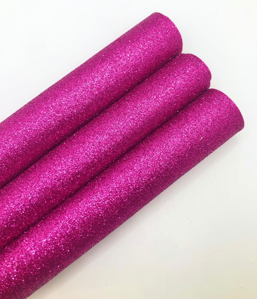 FINE LUXURY - Hot Pink Glitter Fabric