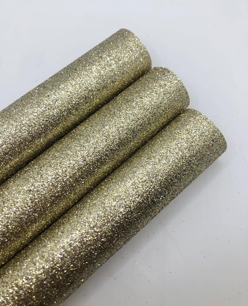 FINE LUXURY - Golden silver Glitter Fabric