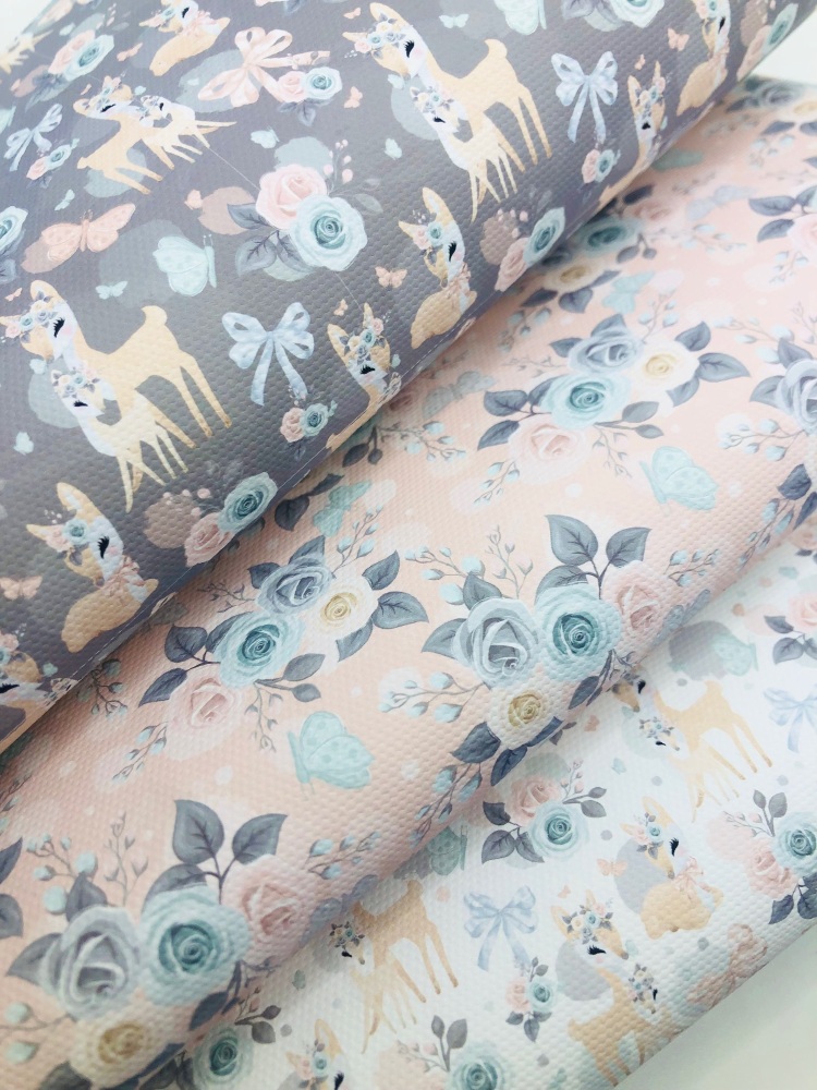 Autumn Grey White floral deer fiver friday bundle