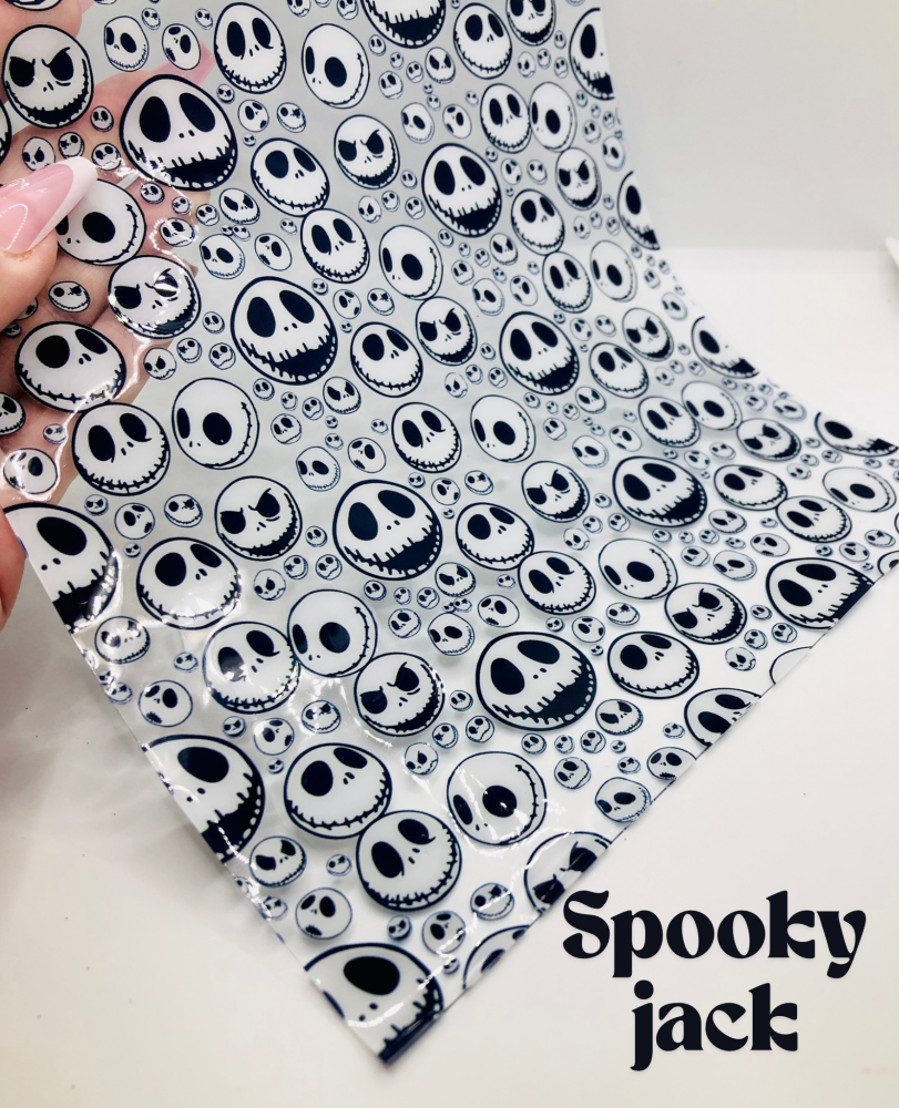 Spooky Jack pumpkin Halloween Printed jelly fabric