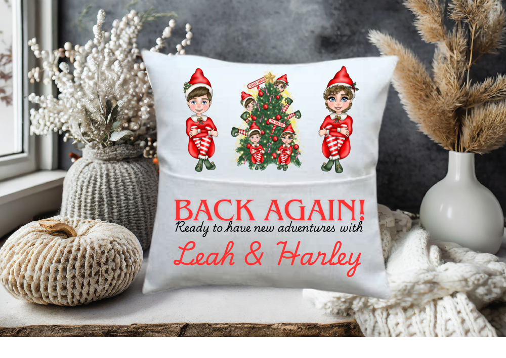 ELF INSPIRED ARRIVAL - Personalised Pocket Pillow Case