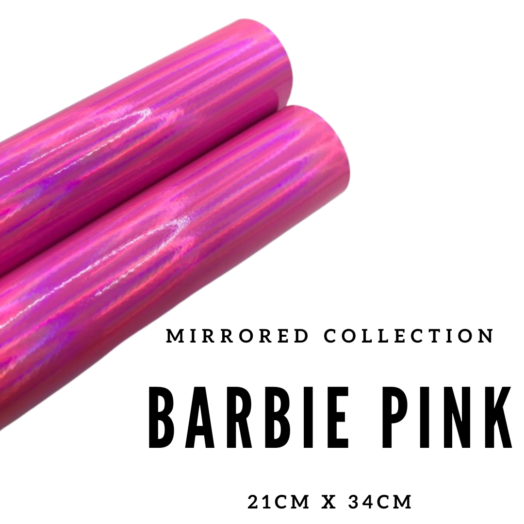 MIRRORED - Barbie Pink fabric sheet