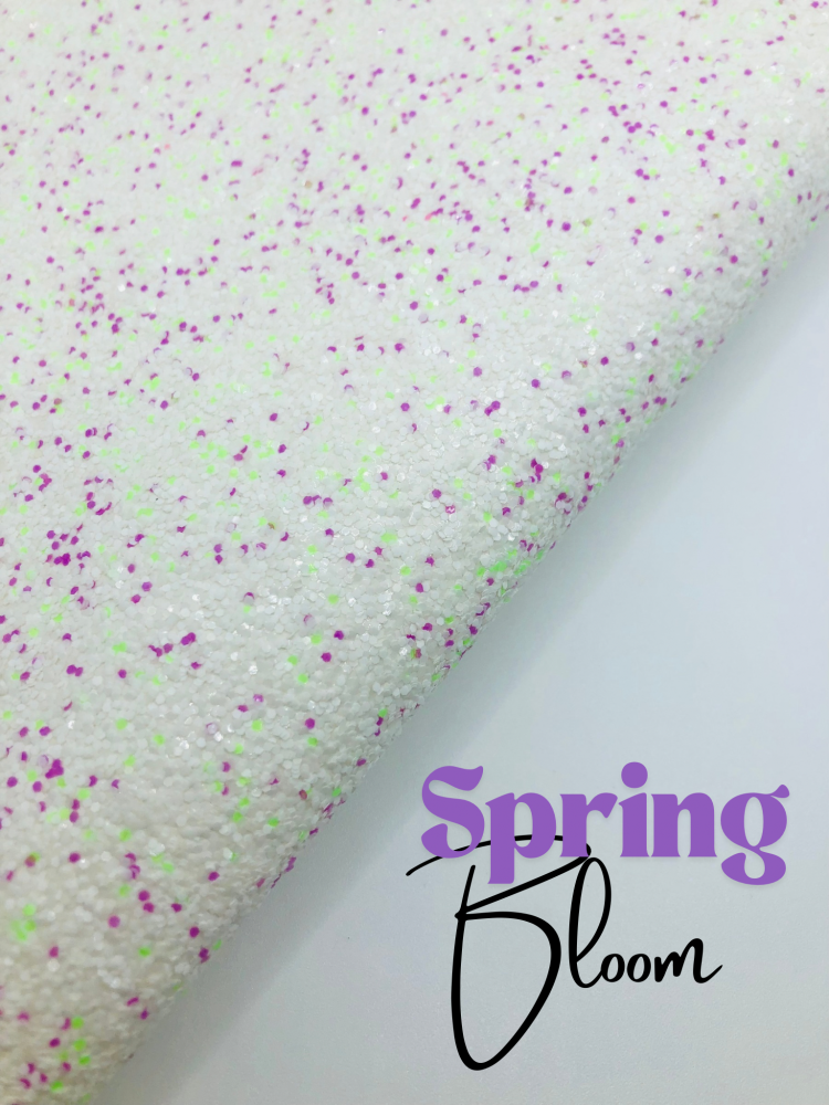 Spring Bloom chunky glitter fabric