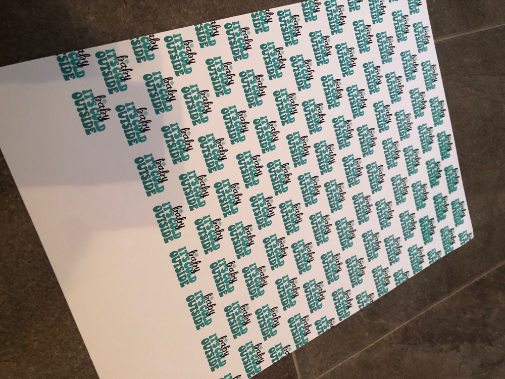 Baby its cold outside printed canvas Under a4