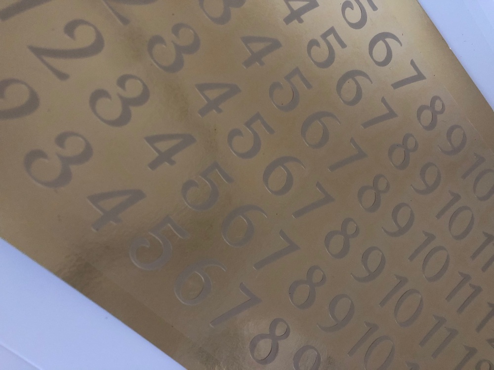 IRON ON - Christmas Number Golden countdown