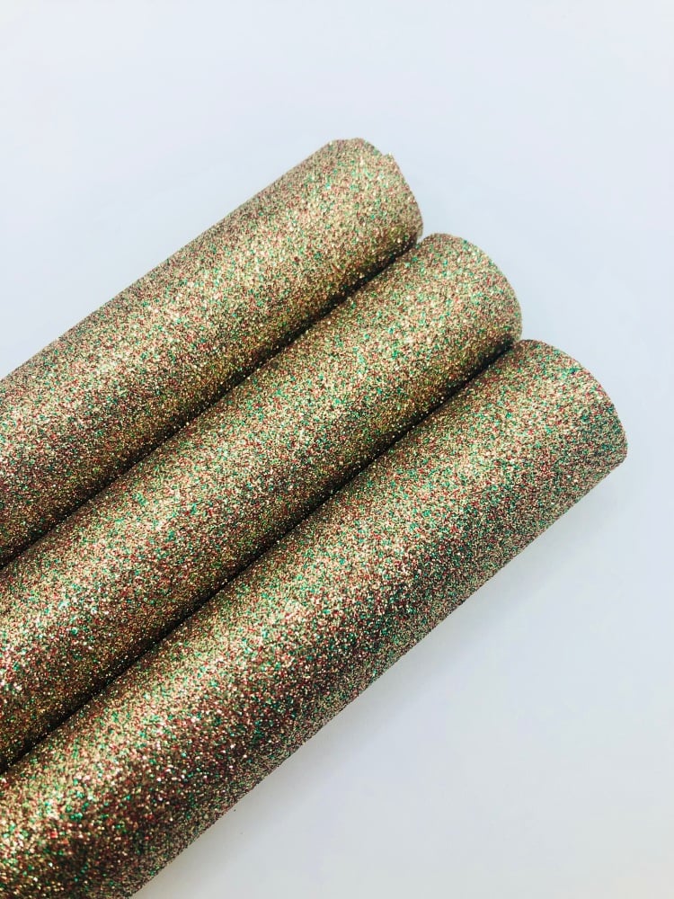 LUXURY - Christmas Bronze Fine Glitter Fabric