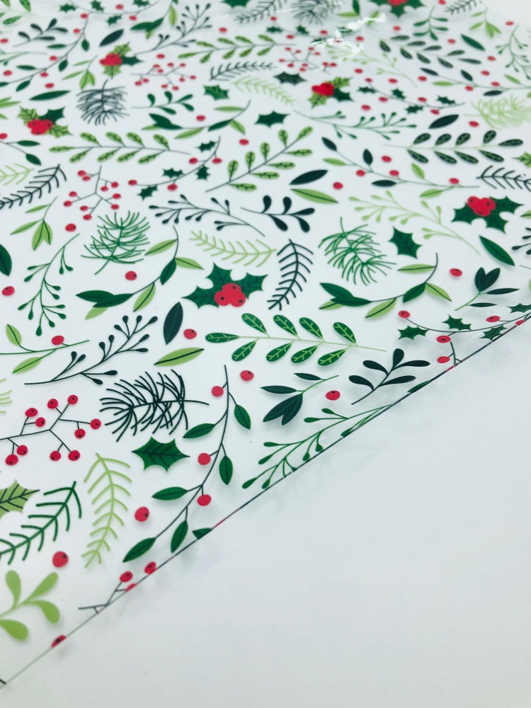 SEASONAL - Mistletoe Christmas transparent jelly fabric