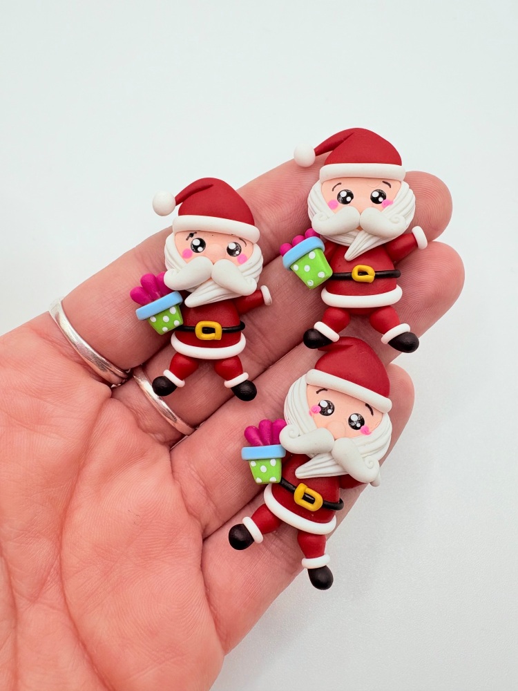 Christmas Santa Full body polymer clay doll