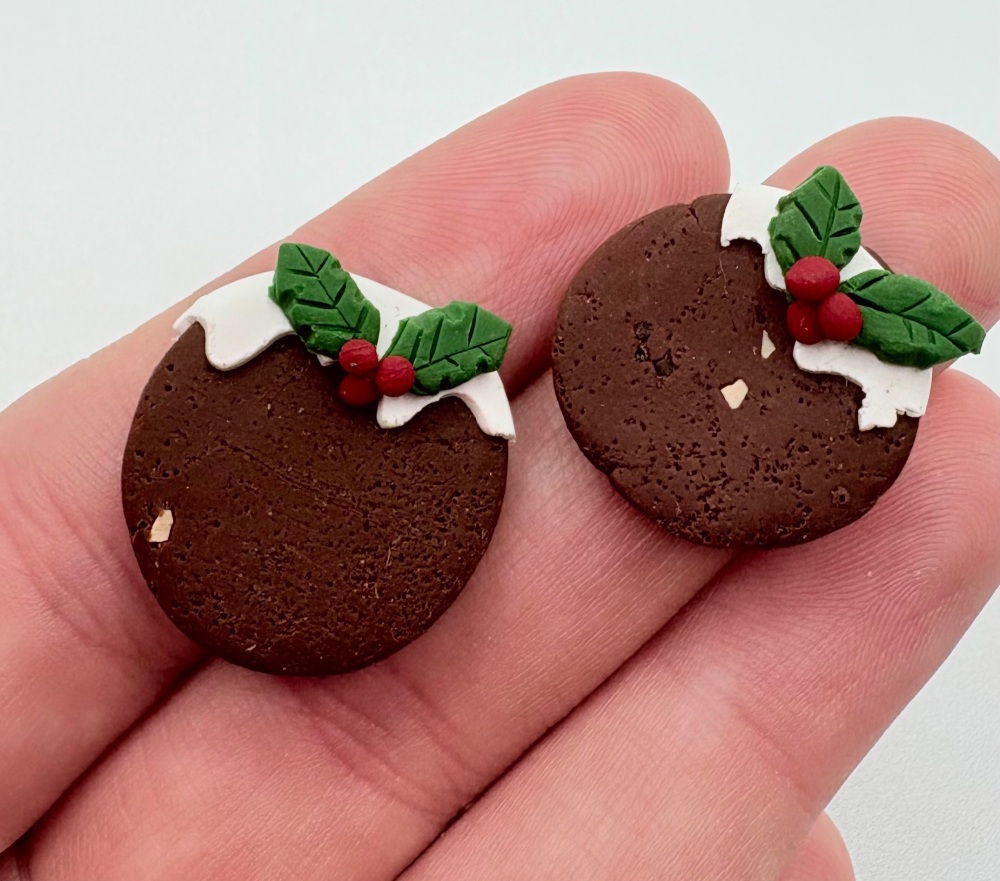 Christmas Pudding polymer clay doll