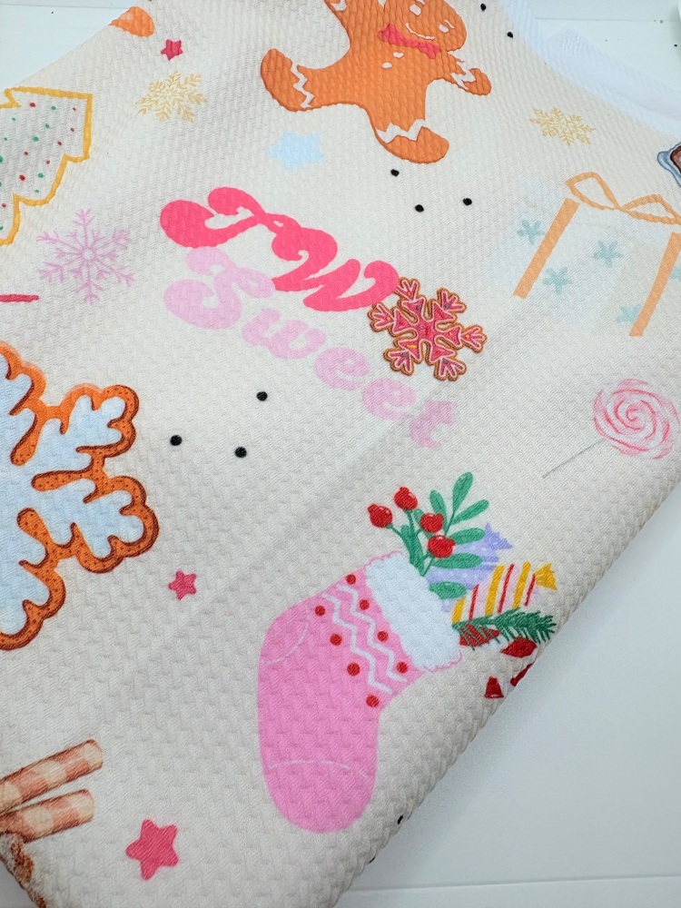 Christmas Gingerbread Treats Bullet Fabric