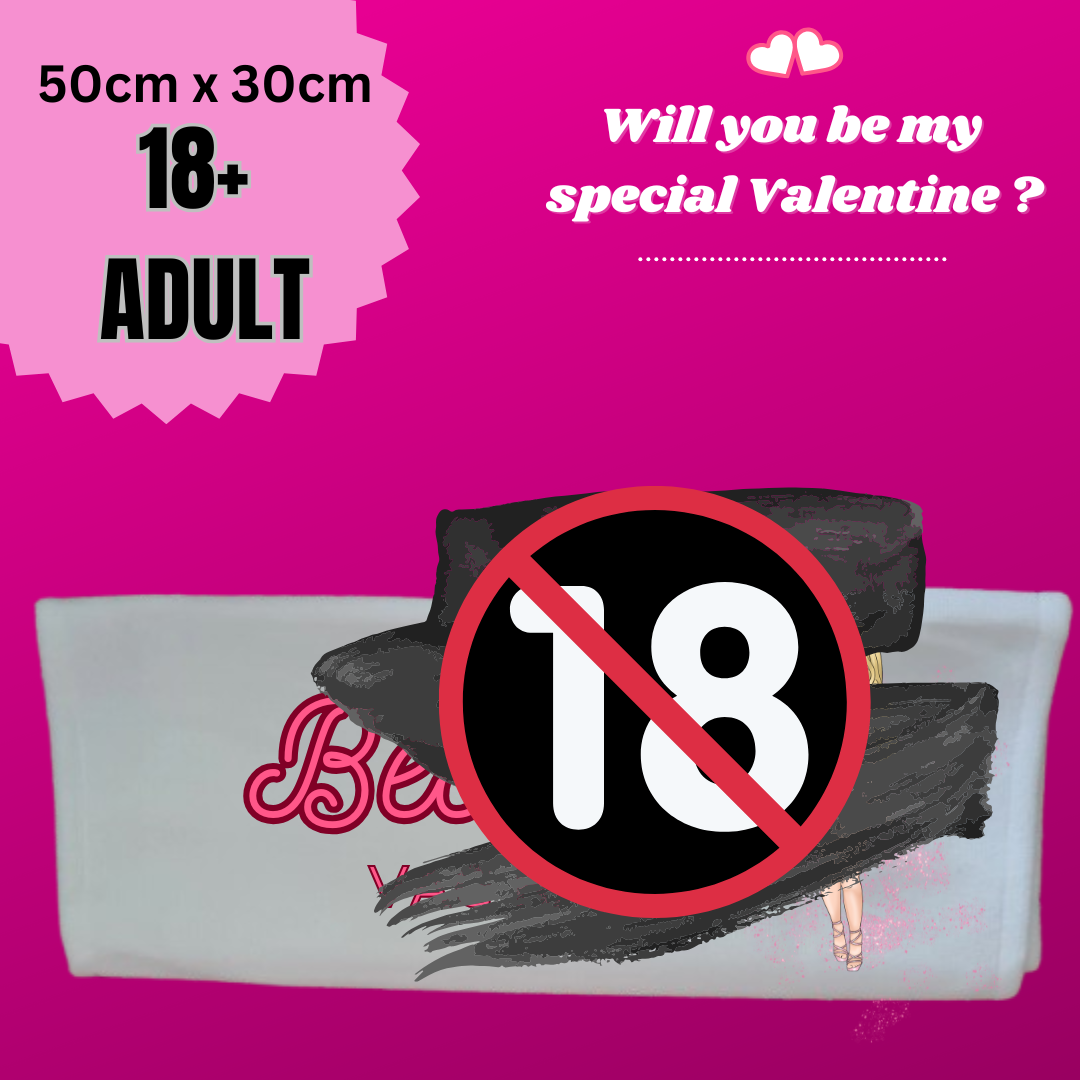 FEMALE WITH IMAGE 18+ TEXT ONLY - PERSONALISED CLOTH / RAG