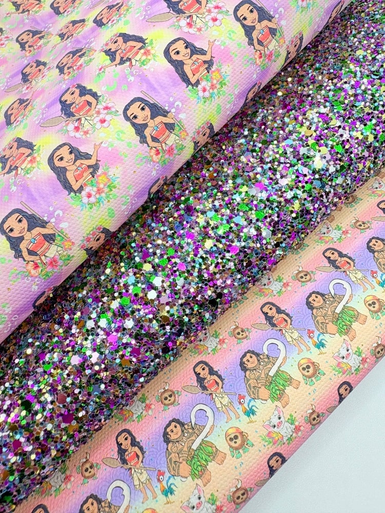 Moana confetti mix printed canvas fiver friday bundle