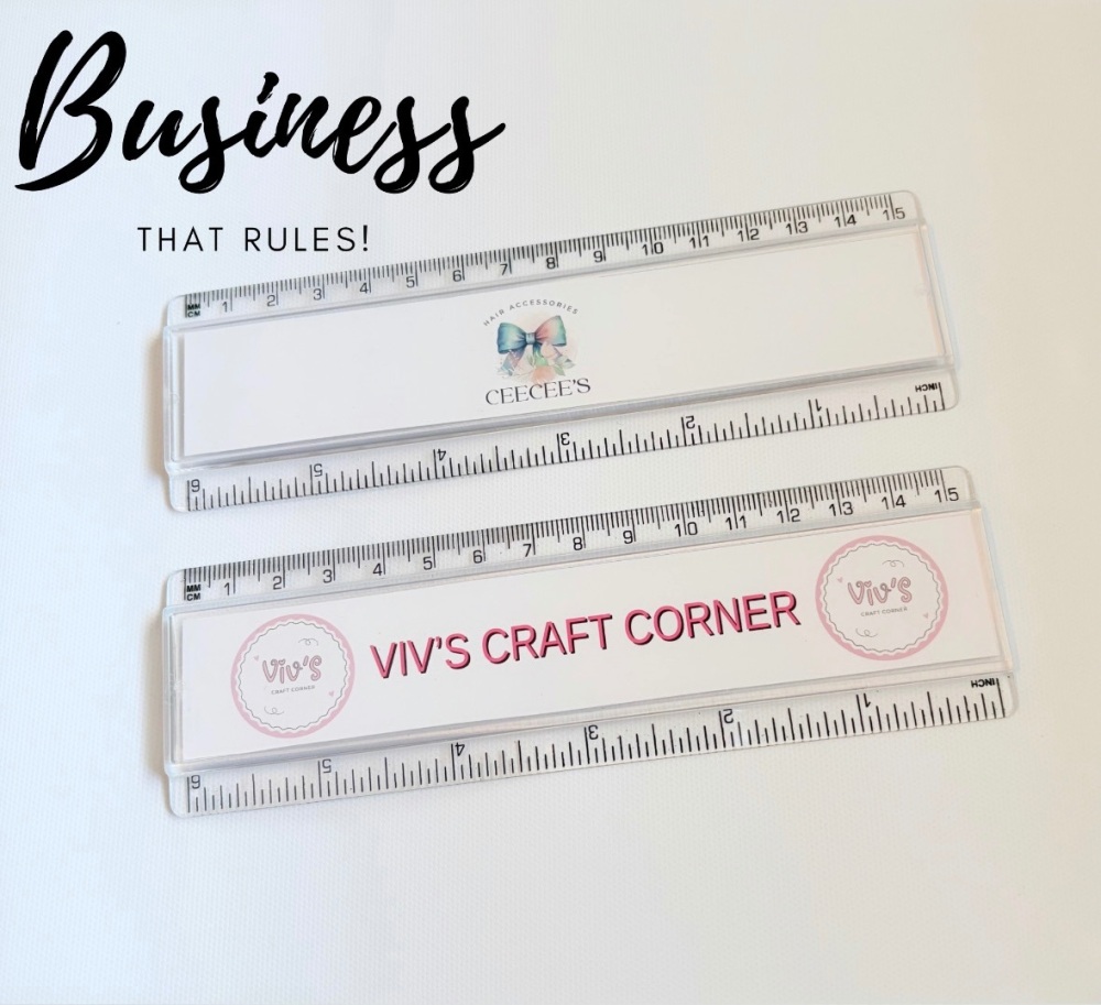 15CM BUSINESS LOGO PERSONALISED RULER