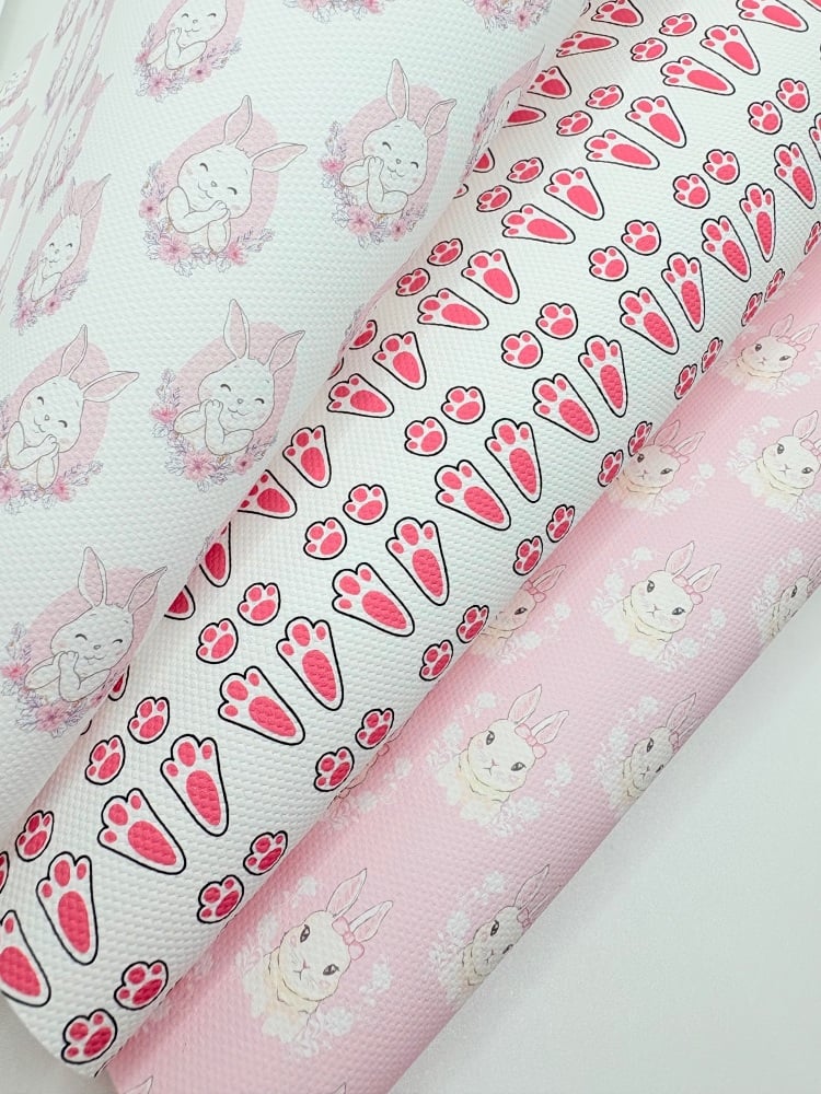 Pretty paw footprint Easter bunny Fabric Friday Bundle