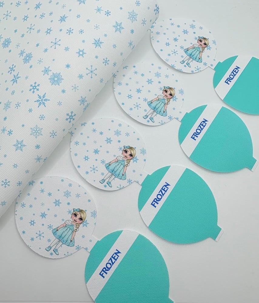 FROZEN Inspired pre cut printed bow loop