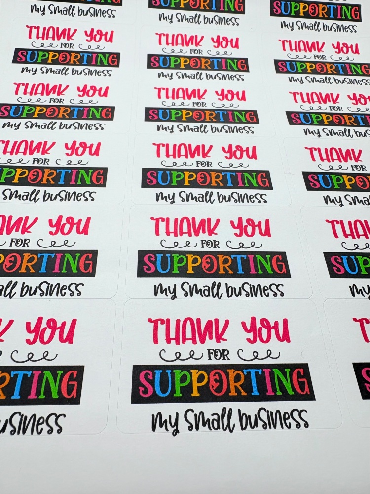 THANK YOU FOR SUPPORTING MY SMALL BUSINESS 21PC SHEET