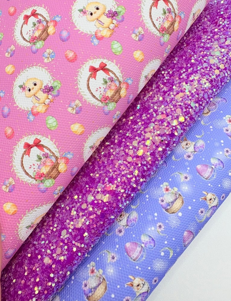 Neon Purple Easter bunny Fabric Friday Bundle