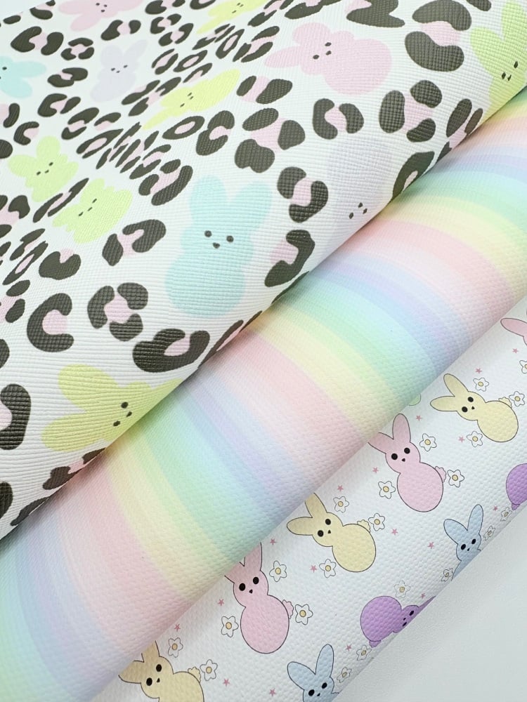 Pastel Rainbow Leopard Easter Bunny Fabric Friday Bundle