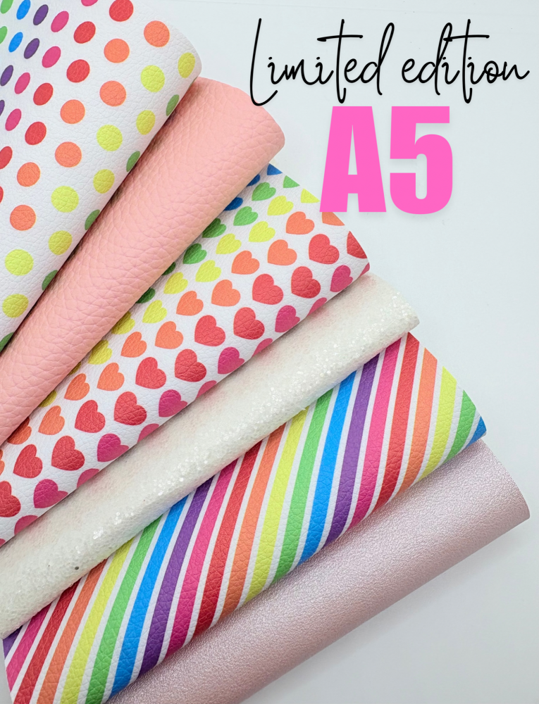 A5 LIMITED EDITION Leatherette Rainbow Fabric Friday Bundle