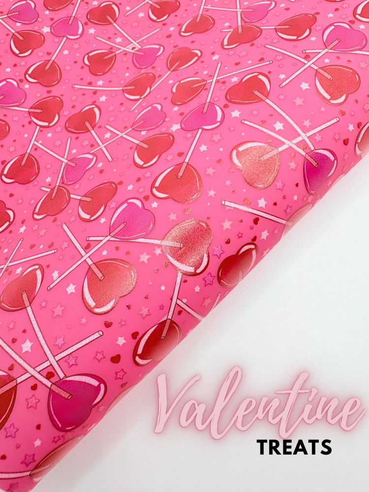 Valentine Love Heart Lollipop printed jelly fabric